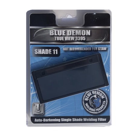 Blue Demon TRUE VIEW 3395, 2IN X 4-1/4IN DROP-IN SINGLE SHADE AUTODARKENING FILTER, SHADE 11 BDWH-TRUEVIEW-3395-ADF-11